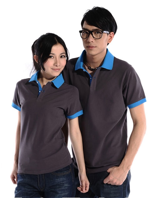 時尚翻領工作服定做
